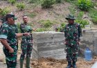 Danrem 142/Tatag Tinjau Progres Pembangunan Jembatan perintis garuda di Desa Pati’di